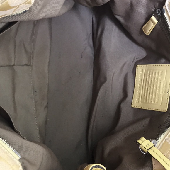 Coach Signature Yellow Handbag - Picture 9 of 16